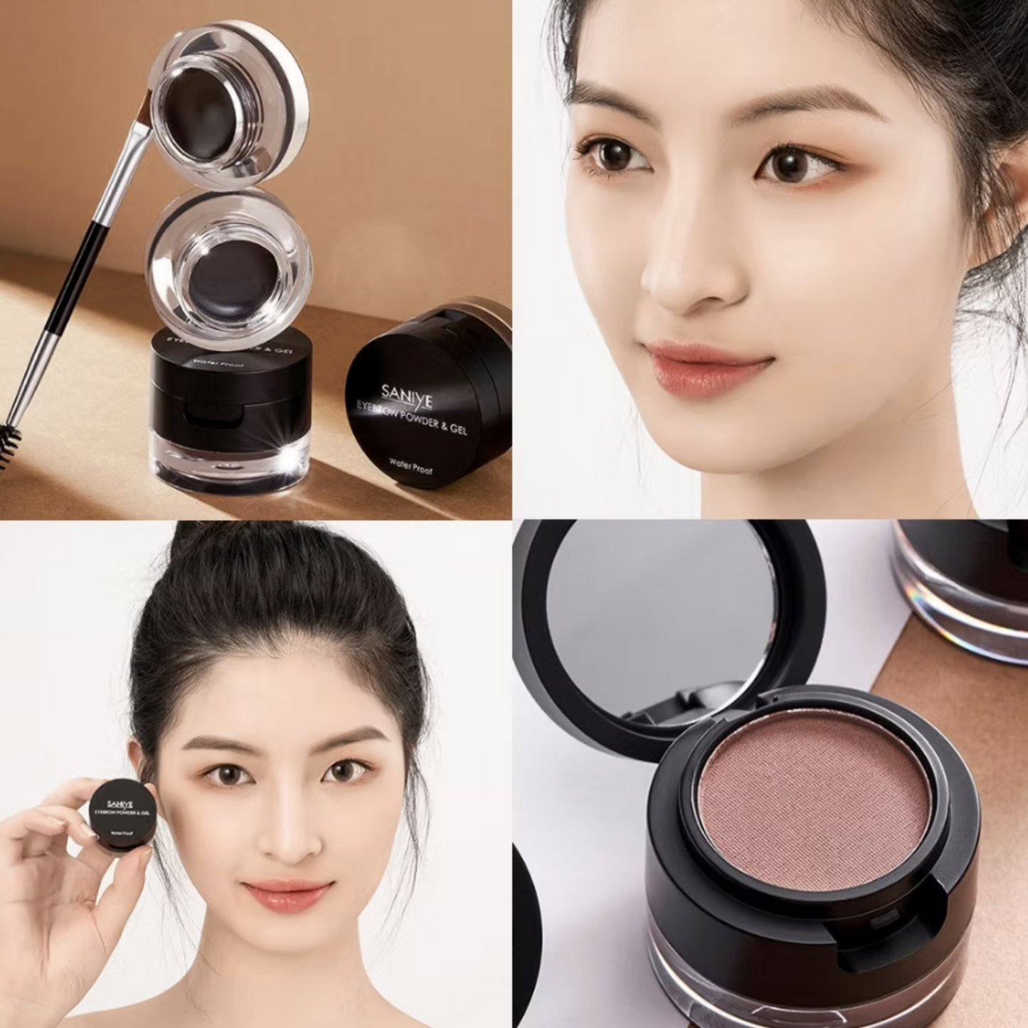 Delineador Gel + Sombra Para Ceja M250 (24 Pzas)