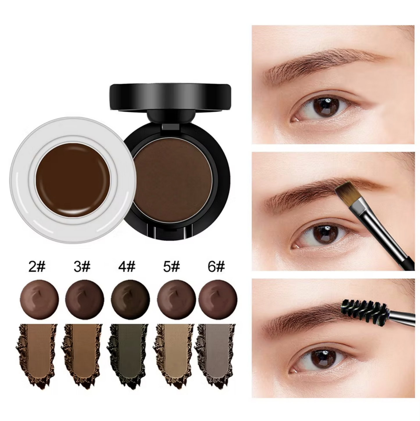 Delineador Gel + Sombra Para Ceja M250 (24 Pzas)