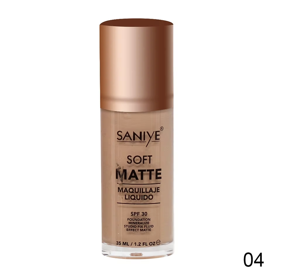 Maquillaje Líquido Mineral Matte R6001 (12 pzas)