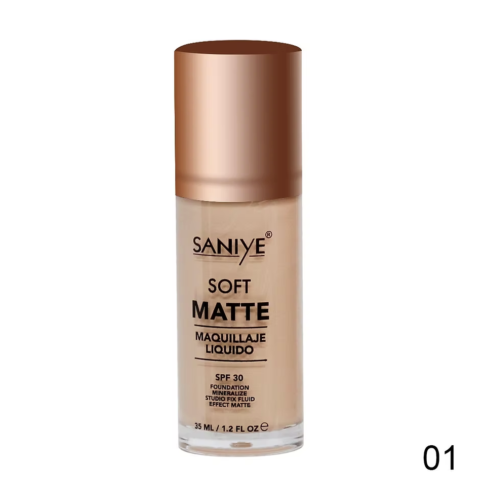 Maquillaje Líquido Mineral Matte R6001 (12 pzas)