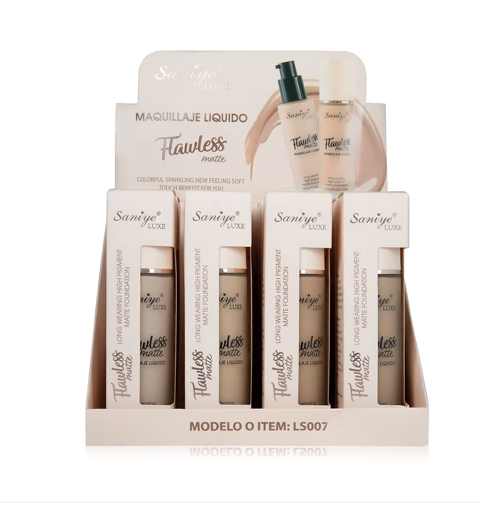 Maquillaje Líquido mate LS007 (12 pzas)