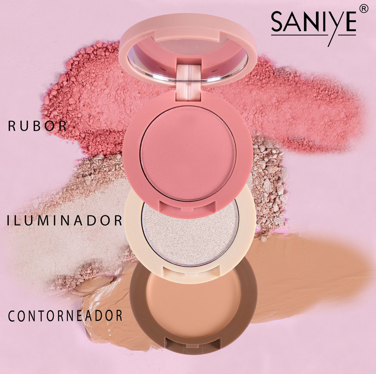 Rubor 3 en 1 SANIYE BL040( 12pzas)