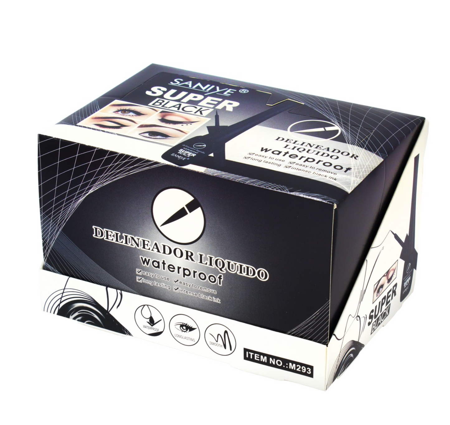Delineador Super Black M293 (24 piezas)