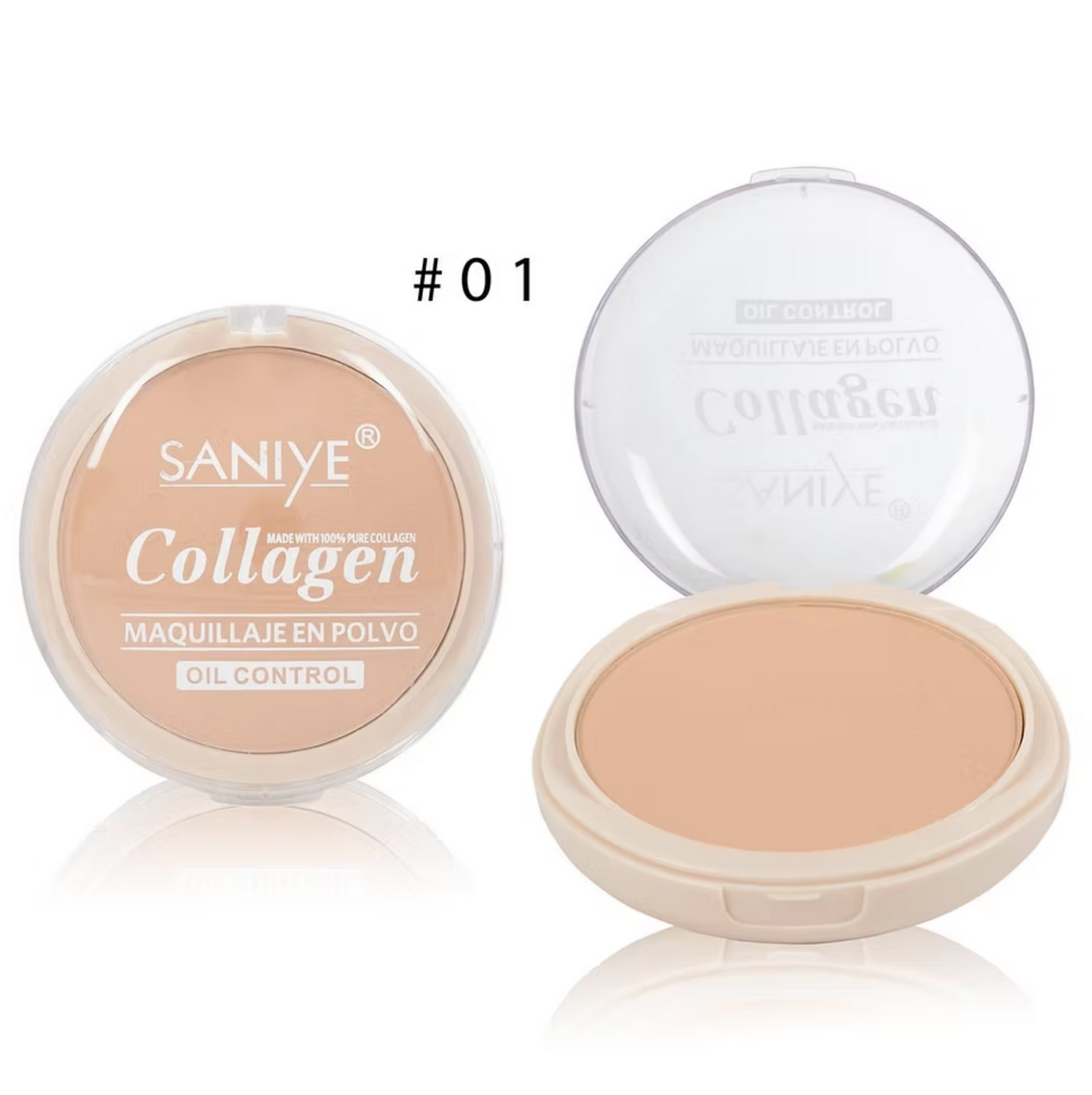 Polvo compacto con colágeno R1025G (12 Piezas)