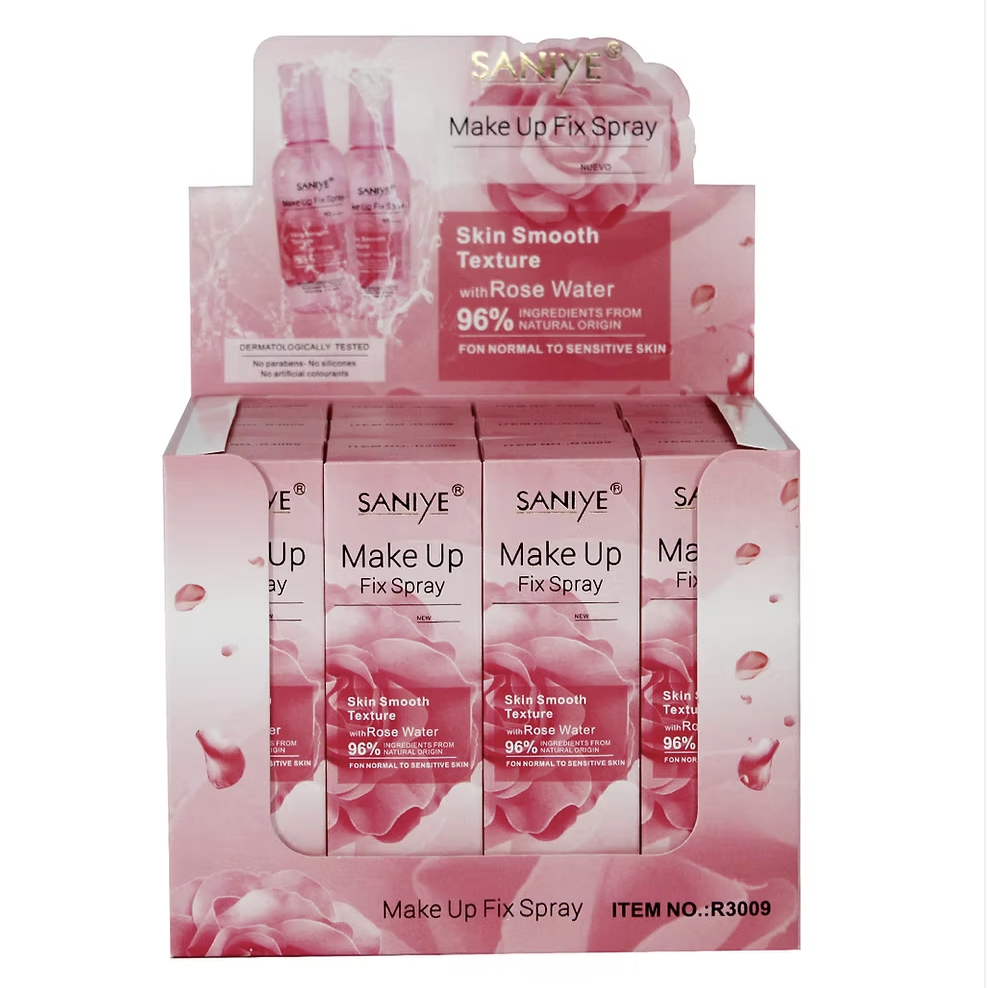 Fijador De Maquillaje Con Agua De Rosas R3009(12 pzas)