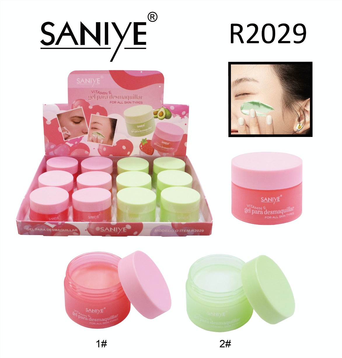 gel para desmaquillar r2029 (12 pzas)