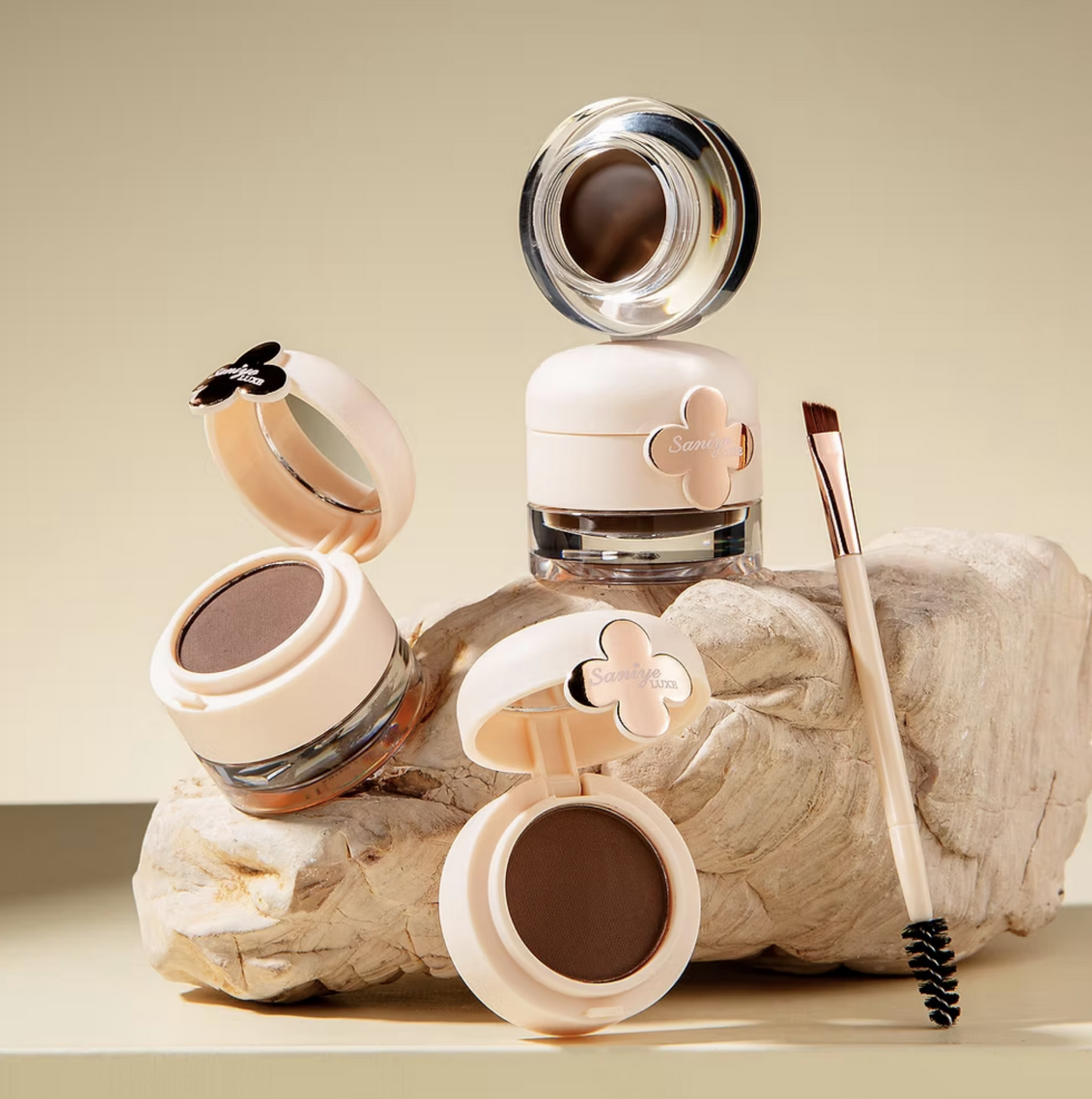 Delineador Gel + Sombra Para Ceja LS010 (24 Pzas)