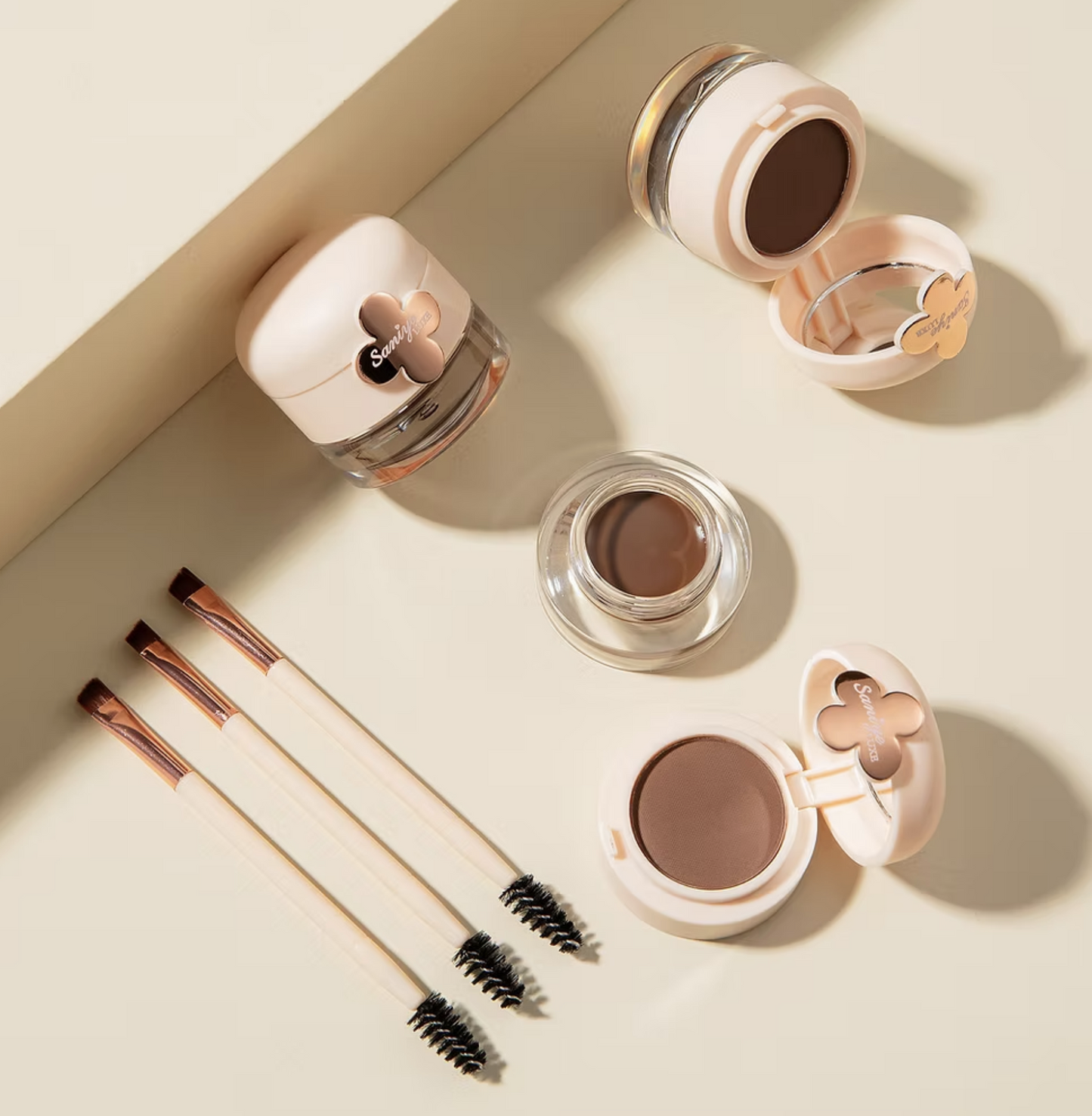 Delineador Gel + Sombra Para Ceja LS010 (24 Pzas)