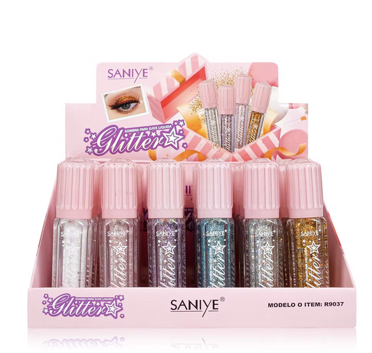 Sombra líquida con glitter R9037( 24 piezas)