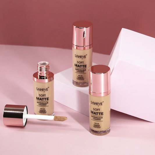 Maquillaje Líquido Mineral Matte R6001 (12 pzas)