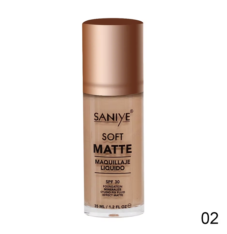 Maquillaje Líquido Mineral Matte R6001 (12 pzas)