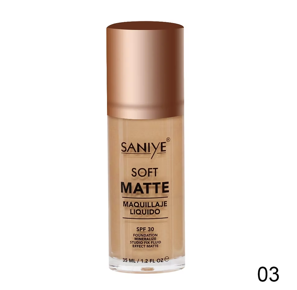Maquillaje Líquido Mineral Matte R6001 (12 pzas)