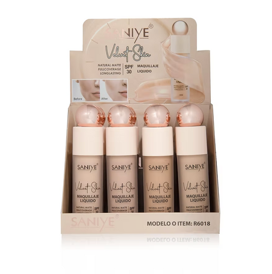 Maquillaje Líquido Mate R6018 (12 pzas)
