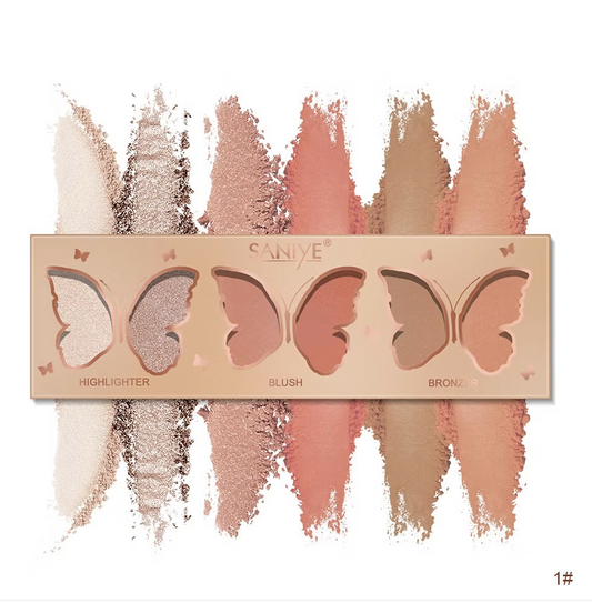 Paleta 3 en 1 (iluminador, contorno,rubor) E0331 (12 piezas)